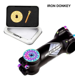 IRONDONKEY 28.6mm Tappo Manubrio Bici in Lega di Titanio Leggero Impermeabile con Testa Piatta e Vite per Forcella Anteriore - Product Image 6