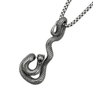 Yunnique-collar con colgante de serpiente de plata tibetana, joyería Punk Hip Hop Unisex, diseño geométrico con forma de Animal, JD215 - Product Image 5