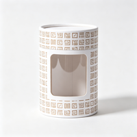 Boîte cylindrique ronde de luxe imprimée avec fenêtre transparente, emballage personnalisé pour la présentation de la marque de grains de café et l'emballage cadeau