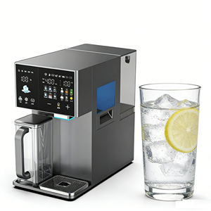 Système de distribution d'eau de bureau 4-en-1 : Filtration, machine à glaçons, eau chaude/froide instantanée, purificateur de comptoir tout-en-un avec - Product Image 1