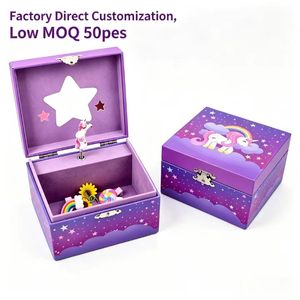 Caja <span class=keywords><strong>de</strong></span> Joyería Musical Personalizada con Diseño <span class=keywords><strong>de</strong></span> Cielo Estrellado Morado, Espejo con Forma <span class=keywords><strong>de</strong></span> Estrella Giratoria, Regalo <span class=keywords><strong>de</strong></span> Cumpleaños para Niños, Venta al Por Mayor - Product Image 1