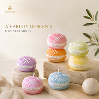 Bougie parfumée personnalisée en forme de macaron, bougie dessert pastel pour boutique de cadeaux, décoration intérieure, cadeau de mariage, OEM, marque privée