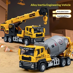 <span class=keywords><strong>Camion</strong></span> mélangeur et <span class=keywords><strong>camion</strong></span> benne à inertie en métal à l'échelle, <span class=keywords><strong>jouet</strong></span> pour enfants de maternelle - Product Image 2