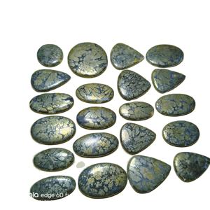 Marcasite de qualité supérieure, 100% Agate naturelle, cabochons de formes variées, pierres précieuses en vrac, 20-45mm, 8-12g, pour la fabrication de bijoux - Product Image 2