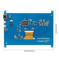 Layar LCD TFT 7 inci HARGA TERBAIK dengan layar sentuh 1024*600 dan papan Driver untuk Monitor Raspberry Pi Zero