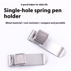 Produsen grosir klip pena logam portabel pemegang pena besi multifungsi klip pena pegas Notebook kualitas ekspor - Product Image 5