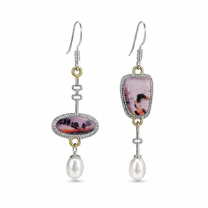 Orecchini a Triangolo con Foglie, Stile Vintage Naturale, Orecchini Pendenti Colorati, Gioielli Bohémien alla Moda per Donne - Product Image 2