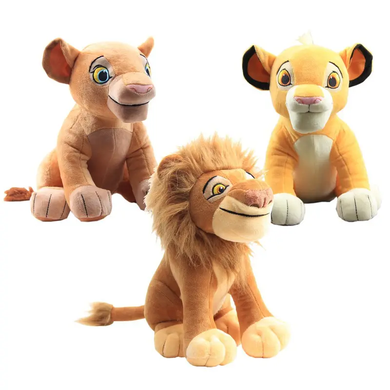 Dessin animé roi Simba peluche poupée animaux vieux père jouets en peluche Simulation dessin animé poupées poupée oreiller cadeaux en gros