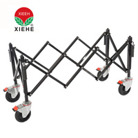 Chariot de transport de cercueil en acier inoxydable de style américain XIEEH en aluminium pour église