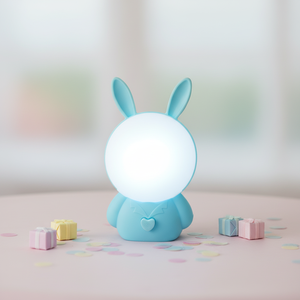 Lampe de nuit LED GL-W133 Mini Lapin Mignon à Longues Oreilles, Interrupteur à Bouton, Double Couleur, 5V, en Plastique PP, pour Chambre d'Enfant - Product Image 3