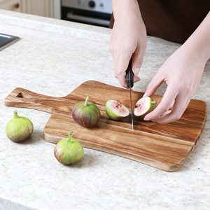 Mini Schneidebrett aus Akazienholz mit Griff, anpassbar, für Fleisch, Wurstwaren, Küche, Käseplatten und Servierbrett - Product Image 4