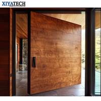 XIYATECH personnalisé luxe extérieur moderne Villa entrée en bois avant Pivot qualité bois massif porte d'entrée