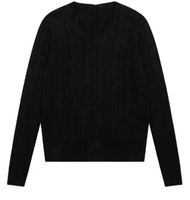 Pull en tricot pour femme 100% coton, personnalisé avec broderie, respirant, automne, uni, décontracté, de haute qualité, avec logo