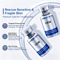 Kit d'ampoules réparatrices pour peaux sensibles, poudre lyophilisée de peptide de cuivre bleu GHK Cu, étiquette privée OEM ODM, logo personnalisé