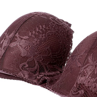 Set Celana Dalam Wanita Transparan Seksi Renda Wanita Ukuran Besar Cup 3/4 D Warna Polos Kualitas Tinggi