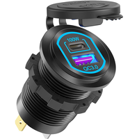 Chargeur de voiture USB C 118W à charge rapide 5.0, prise de voiture 12V 24V, alliage d'aluminium étanche, prise de chargeur de voiture USB pour ordinateurs portables, Starlink Mini