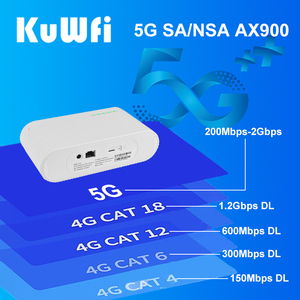 Aangepaste Kuwfi 5G Nsa Ax900 M Draagbare Usb Opladen Mobiele Sim Router Met 4000Mah Grote Batterij Lcd-Display Wifi-Toepassingen - Product Image 6