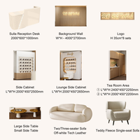 M2 Mobilier moderne pour salon de beauté Vitrine beige pour spa Comptoir de manucure Boutique Présentoir de cosmétiques Design pour onglerie