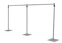 Soporte Telescópico de Aluminio Resistente para Telón de Fondo, Marco Ajustable para Eventos y Bodas, Decoración para Fiestas