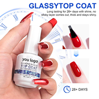 Nouveau Design Premium 15ml Top Coat et Base Coat Vernis à Ongles UV Mat Diamant Super Brillant Gel Top Coat Sans Résidu
