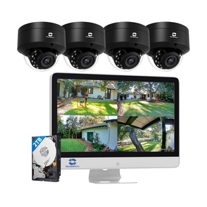 Système de caméra CCTV GWSECU 8 canaux PoE NVR 4K 8MP, caméra IP dôme de sécurité avec micro intégré, vision nocturne IR, surveillance à domicile et en entreprise - Product Image 1
