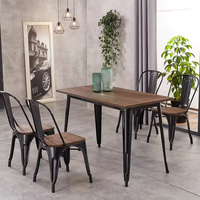 Nouvel Arrivage Restauration Meubles Table Chaise Café Style Restaurantes Café Table et Chaises Métal Fer Table À Manger