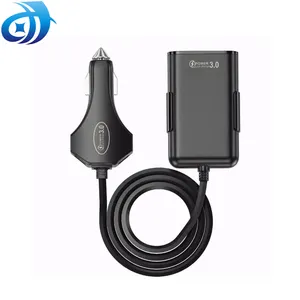 4 USB Ports 8A 60w 3.1a Multi Fast QC3.0 Quick Charge Car Phone Holder Charger with 1.7M Cable