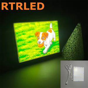 5V USB Lithophane <span class=keywords><strong>LED</strong></span>-Panel CRI 90 Hintergrundbeleuchtungsplatine für Bambu Lab PLA Basic FAZ007 CMYK <span class=keywords><strong>3D</strong></span>-gedruckter Fotorahmen Nachtlicht - Product Image 4