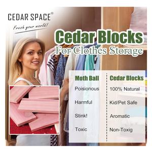 Placard Protection contre les mites Placard Tiroirs Cèdre Espace Blocs Pour Placard Rangement Planches Puces - Product Image 3