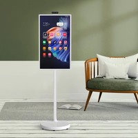 OEM Tv layar sentuh pintar portabel, Tv layar sentuh 24 inci dalam sel Android 13 tampilan layar sentuh interaktif dapat digulung Tv