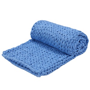 Ağırlıklı battaniye, yumuşak ve rahat, sıcaklık düzenleyen ve nefes, el yapımı tıknaz iplik örme tasarım - Product Image 3