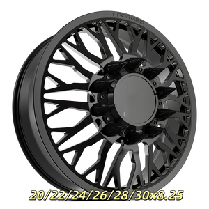 Cerchi Forgiati OEM <span class=keywords><strong>6</strong></span>/8/10 Fori 8x200 8x225 Neri Fuoristrada per Chevy Ram Ford F350, Cerchi Auto 22/24/26/28/30 Pollici, Cerchi Dually - Product Image 2