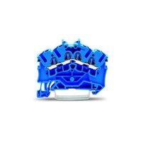 Bloque de terminales de paso de 4 conductores, 5 uds., 2002-6404, 5,2mm de ancho, azul, nuevo