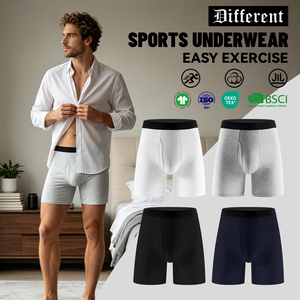 Slip da Uomo in Cotone Tinta Unita, Taglio Aerodinamico, Etichetta in Vita Raffinata, <span class=keywords><strong>Intimo</strong></span> Elegante e Casual, Abbinabile a Vari Abiti Quotidiani - Product Image 1