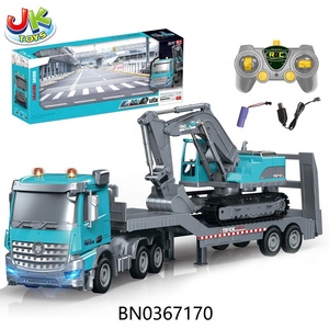 Garçon jouets 1:14 multi-fonction radiocommande <span class=keywords><strong>jouet</strong></span> camion remorque transporter une pelle camion enfants rc <span class=keywords><strong>jouet</strong></span> - Product Image 1