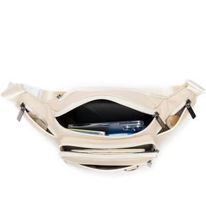 BSCI özel şık kadın moda bel çantası su geçirmez dana deri Fanny paketi Logo ile seyahat tarzı bel çantası için kadın - Product Image 4