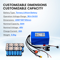 Baterai Drone Robot Kustom 21700-40PL 70A Paket Li-ion High-Discharge 36V-48V 8-Cell BMS CAN RS485 AGV UAV OEM