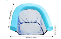 Ensemble de 2 chaises flottantes gonflables à imprimé feuilles tropicales - Chaises longues pour adultes avec porte-gobelets