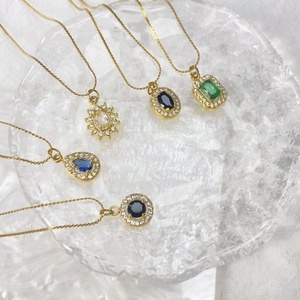 สร้อยคอคริสตัลประดับเพชรทรงหัวใจวินเทจชุบทอง 18k ขายส่ง สร้อยสแตนเลสทรงตัว S สไตล์ดูไบ สำหรับผู้หญิง ของขวัญ - Product Image 2