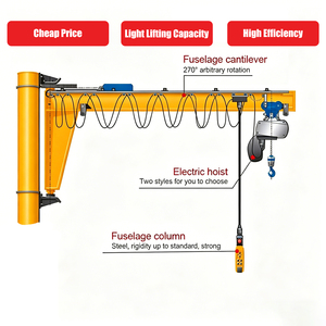 Grue à flèche murale à bas prix, capacité de levage légère, 250 kg, 500 kg, 1 T, palan électrique pour <span class=keywords><strong>atelier</strong></span> et entrepôt - Product Image 3