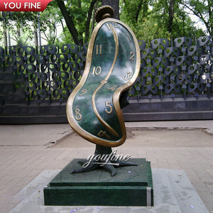 YOUFINE Scultura Orologio in Bronzo Fuso <span class=keywords><strong>Arte</strong></span> <span class=keywords><strong>Surrealista</strong></span> per Giardino e Galleria d'<span class=keywords><strong>Arte</strong></span> - Product Image 2