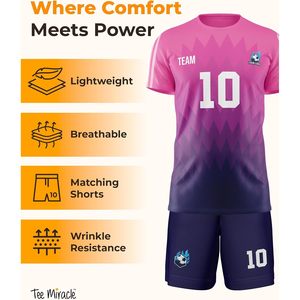 Camiseta de Fútbol Personalizada para Hombre, Cuello en V, Impresión por Transferencia de Calor, 140 g/m², Uniforme de Fútbol con Nombre, Número y Logotipo del Equipo Personalizados - Product Image 5