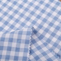 Tissu en coton polyester tc pour uniforme scolaire, chemise bleu blanc en coton