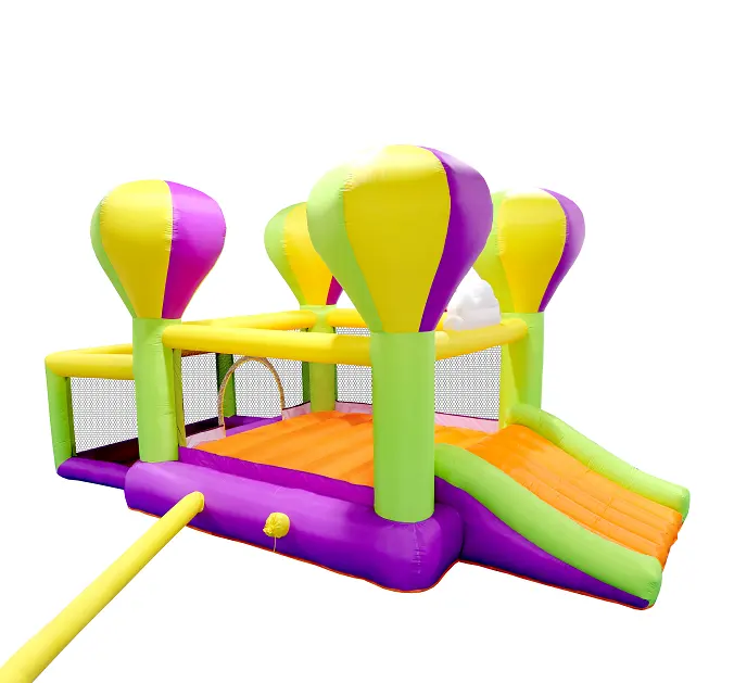 Wholesales Hot Air Balloon Inflatable Bounce House With Blower For Kids