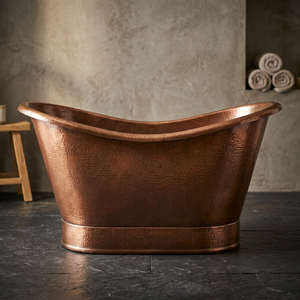 Baignoire ovale autoportante en cuivre antique à pattes, faite à la main, en métal, pour adultes, portable, pour la maison, l'hôtel, la maison indienne - Product Image 3