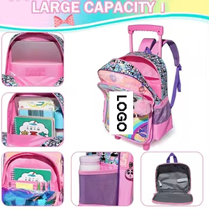 Juego de Mochilas Escolares <span class=keywords><strong>con</strong></span> <span class=keywords><strong>Ruedas</strong></span> para Niños, 3 Piezas, Bolsas Escolares <span class=keywords><strong>con</strong></span> <span class=keywords><strong>Ruedas</strong></span> para Niñas, Maleta de Viaje <span class=keywords><strong>con</strong></span> Lonchera para Niños - Product Image 4