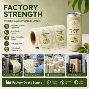 Etiquetas OEM para Latas de Refresco, Adhesivos BOPP Mate con Logotipo Personalizado, Adhesivo Sensible a la Presión para Botellas de Bebidas Energéticas - Product Image 5