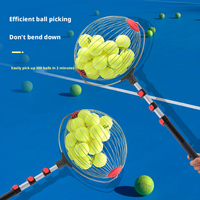 Lavaland SKL-S14 Rouleau de nettoyage professionnel en acier à ressort pour balles de tennis et de pickleball, capacité de 40 balles, entraînement