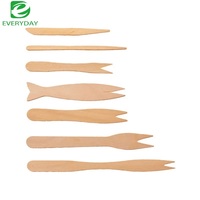 Mini fourchettes à fruits jetables biodégradables en bois, fourchettes à dessert à 2 branches, 85 mm 120 mm, vaisselle écologique pour le camping