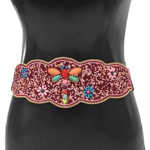 Boho Libellule Perles Chaîne <span class=keywords><strong>Ceinture</strong></span> Fleur Plus Taille Perles Blts Filles Force Élastique Turquoise Large Perles <span class=keywords><strong>Ceinture</strong></span> pour Femmes - Product Image 3